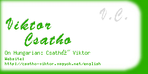 viktor csatho business card